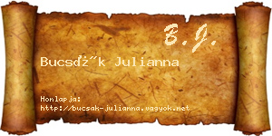 Bucsák Julianna névjegykártya